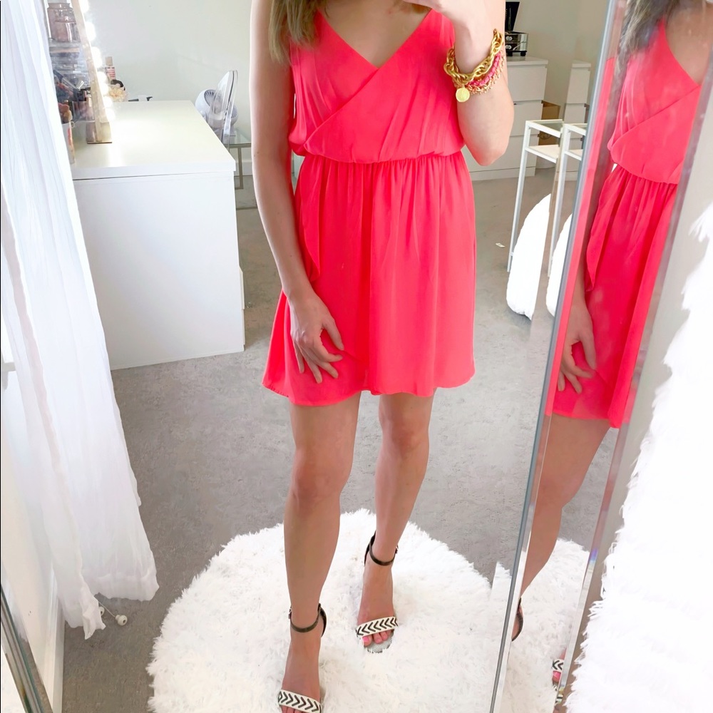 Lush “Katherine” Tulip Hot Pink Mini Dress